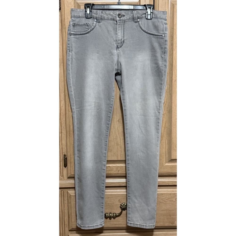 D. Jeans New York Denim Jeans Women's Size 10 Gray Skinny Stretch 5 Pockets